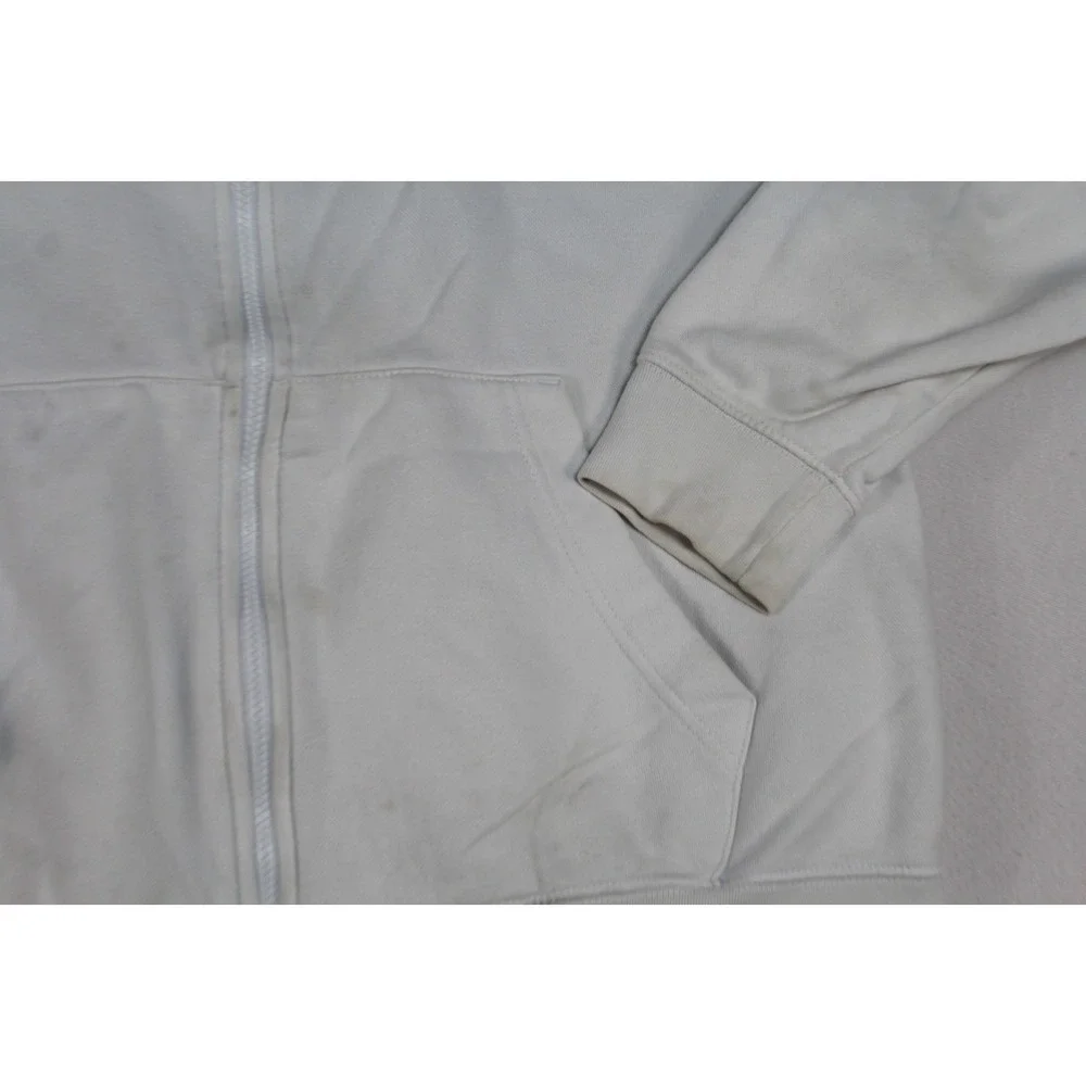 Nike Women White Sweater Hoodie Full Zip Long Sleeve Casual Size XXL